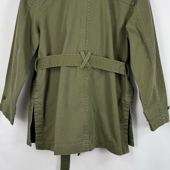 Madewell Jacket Womens Medium Oversized Utility Cargo Belted Coat - Picture 9 of 16